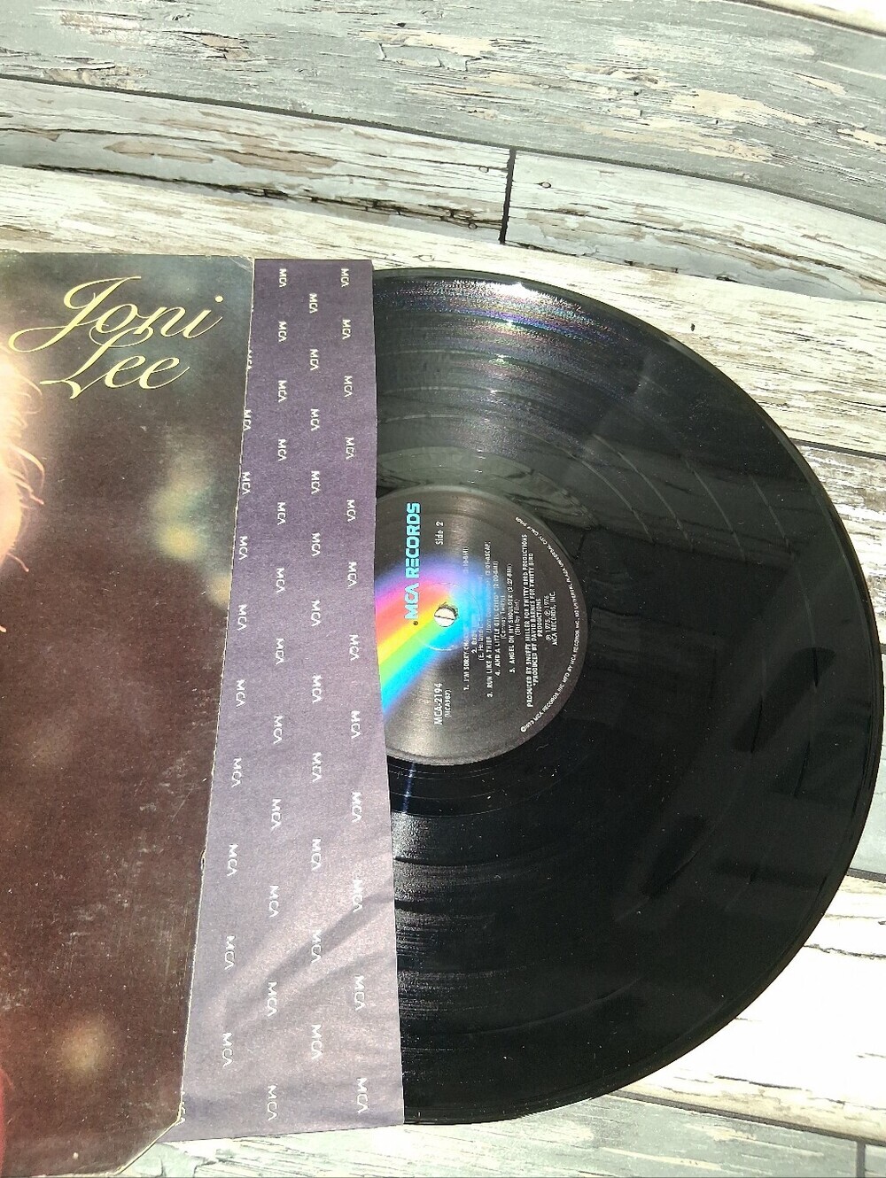 Joni Lee Album Cover - Blonde Portrait on Red - Picture 4 of 4